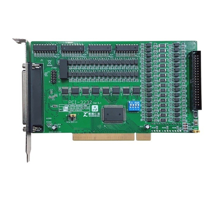 PCI-3232， 光电隔离开关量32路输入，32路功率输出，三路计数（B型不带计数）