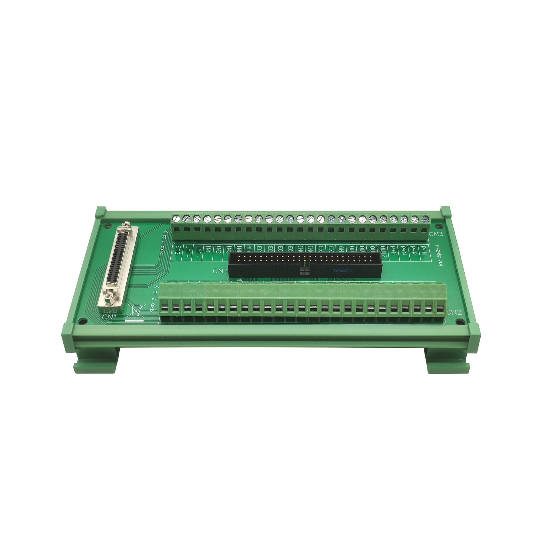  P-2952， DIN导轨安装的50芯SCSI-II的接线端子板